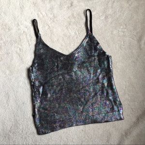 NWT Metallic Mermaid Shimmer Knit Tank 🧜🏻‍♀️